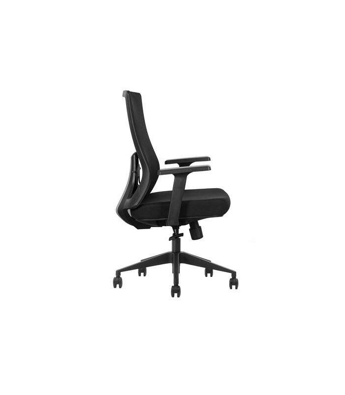 SILLA DE OFICINA CROMAD SENIOR SE6000 NEGRA - RESPALDO MALLA - SOPORTE LUMBAR AJUSTABLE