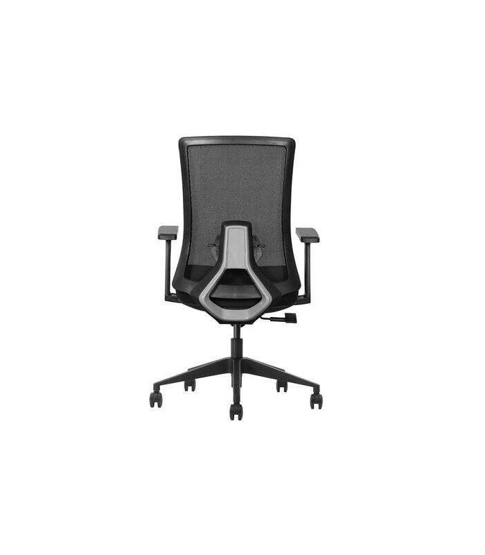 SILLA DE OFICINA CROMAD SENIOR SE6000 NEGRA - RESPALDO MALLA - SOPORTE LUMBAR AJUSTABLE