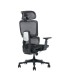 SILLA DE OFICINA CROMAD SE1400 NEGRA - REPOSACABEZAS Y RESPALDO REGULABLES - RUEDAS NAILON