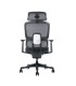 SILLA DE OFICINA CROMAD SE1400 NEGRA - REPOSACABEZAS Y RESPALDO REGULABLES - RUEDAS NAILON