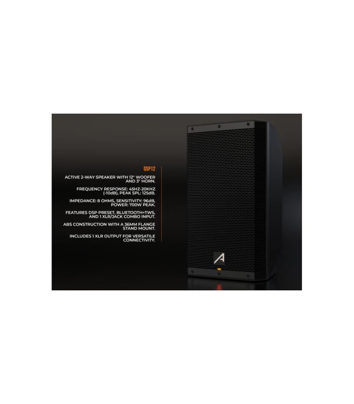 ALTAVOZ ACTIVO PROFESIONAL AUDIBAX DSP12 12" CON DSP Y BLUETOOTH - 700W PICO - 350W RMS