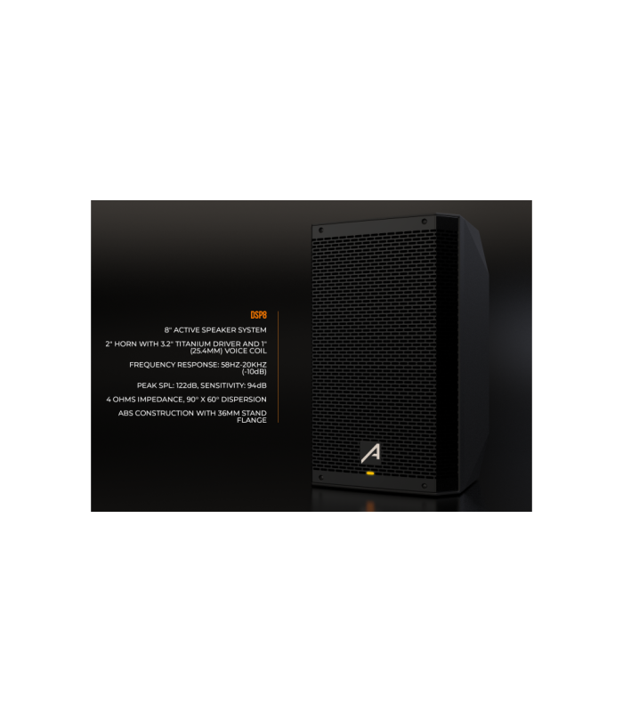 ALTAVOZ ACTIVO PROFESIONAL AUDIBAX DSP8 8" CON DSP Y BLUETOOTH - 450W PICO - 150W RMS