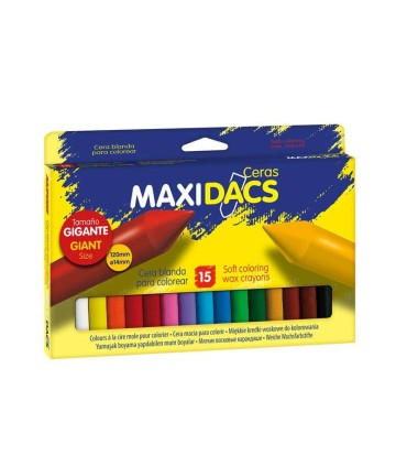 CERAS BLANDAS MAXIDACS PACK 15 COLORES SURTIDOS
