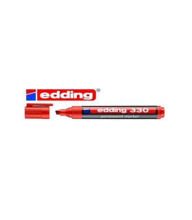 ROTULADOR PERMANENTE EDDING  330 ROJO PUNTA BISELADA