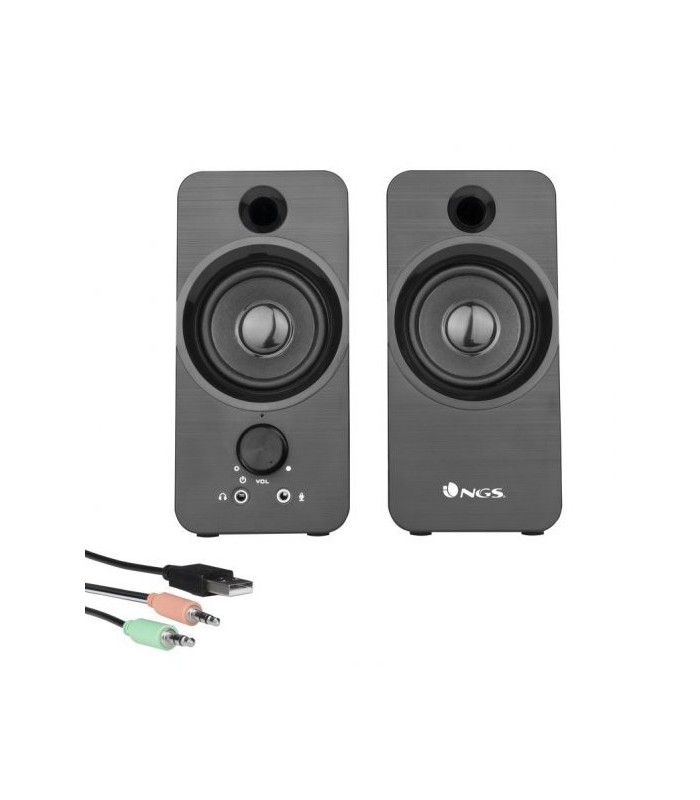 ALTAVOCES 2 0 NGS SOUNDBAD 350 12W - CONECXION JACK 3 5mm - CONTROLES EN ALTAVOZ