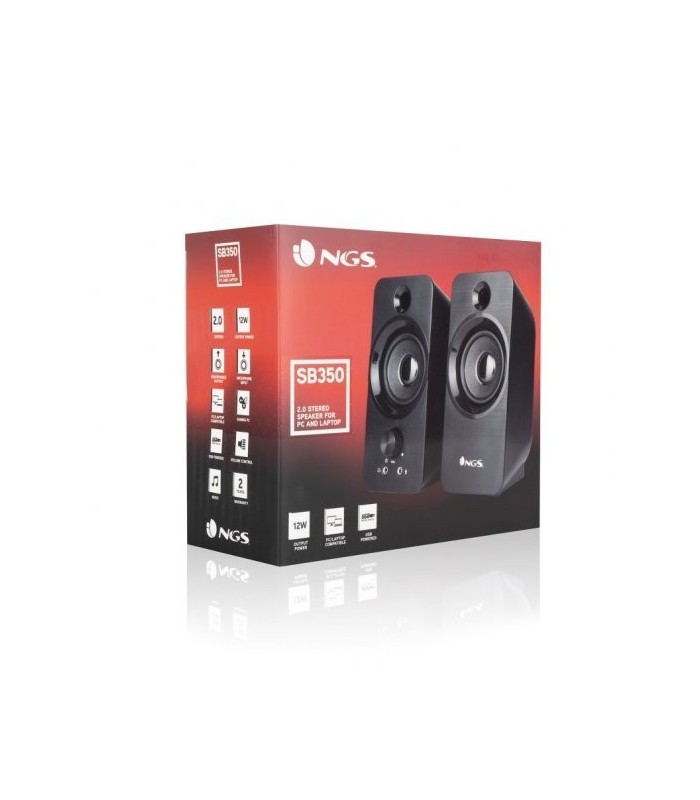 ALTAVOCES 2 0 NGS SOUNDBAD 350 12W - CONECXION JACK 3 5mm - CONTROLES EN ALTAVOZ