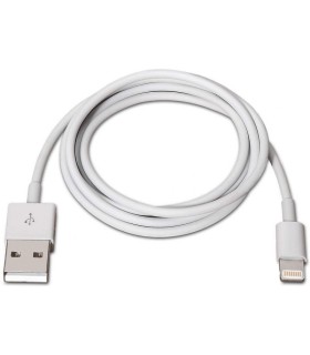 CABLE USB LIGHTNING AISENS BLANCO - USB MACHO A LIGHTNING MACHO - 1 METRO