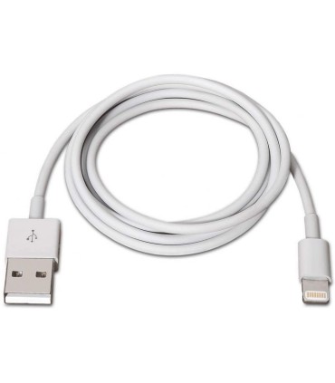 CABLE USB LIGHTNING AISENS BLANCO - USB MACHO A LIGHTNING MACHO - 1 METRO