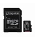 TARJETA MICRO SD XC 128GB + ADAPTADOR KINGSTON CANVAS SELECT PLUS - CLASE 10 - 100MB-S