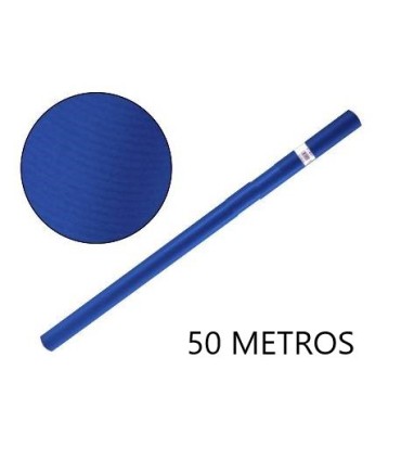 PAPEL CONTINUO AZUL MARINO 50MT FABRISA - PAPEL KRAFT AZUL MARINO 50MT