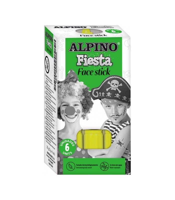 BARRA PINTURA FACIAL AMARILLA ALPINO FACE STICK - TESTADO DERMATOLOGICAMENTE
