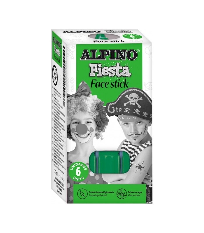BARRA PINTURA FACIAL VERDE ALPINO FACE STICK - TESTADO DERMATOLOGICAMENTE
