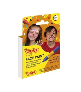 ESTUCHE DE 5 BARRAS MAQUILLAJE JOVI - COLORES SURTIDOS - FACIL DE LIMPIAR