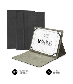 FUNDA UNIVERSAL PARA TABLET SUBBLIM 11" NEGRA - CIERRE MAGNETICO - SOPORTE ANTIDESLIZANTE