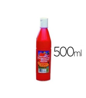 TEMPERA LIQUIDA ROJA JOVI 500ml - LAVABLE -COLORES MEZCLABLES