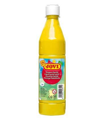 TEMPERA LIQUIDA AMARILLA JOVI 500ml - LAVABLE -COLORES MEZCLABLES