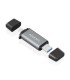 LECTOR DE TARJETAS AISENS USB Y USB-C 3 1 GRIS - COMPATIBLE CON SD, MICRO SD, MMC, RS-MMC