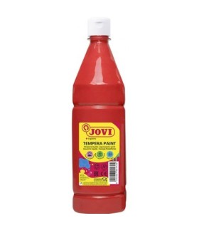 TEMPERA ESCOLAR JOVI ROJA 1 LITRO - ALTO PODER CUBRIENTE - SECADO RAPIDO