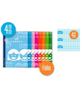 BLOC Fº LAMELA 4MM ESPIRAL TAPA CARTON