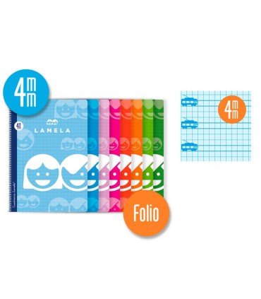 BLOC Fº LAMELA 4MM ESPIRAL TAPA CARTON