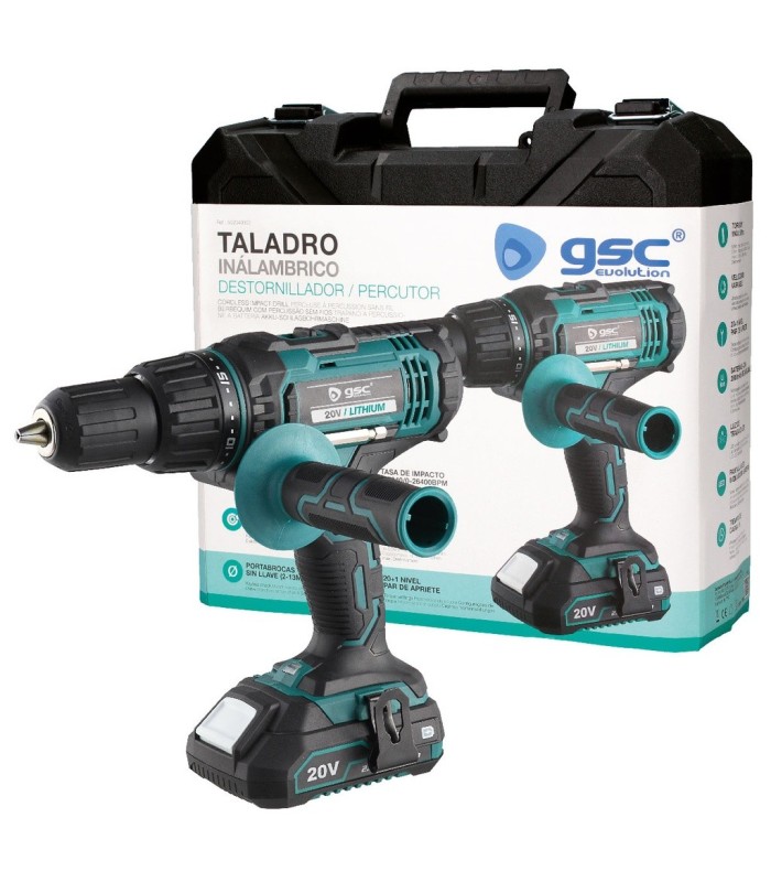 TALADRO DESTORNILLADOR - PERCUTOR INALÁMBRICO 20V GSC EVOLUTION