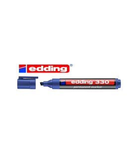 ROTULADOR PERMANENTE EDDING 330 AZUL PUNTA BISELADA