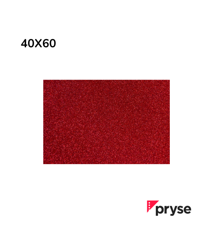 GOMA EVA PURPURINA ROJA BIODEGRADABLE PRYSE  40 X 60