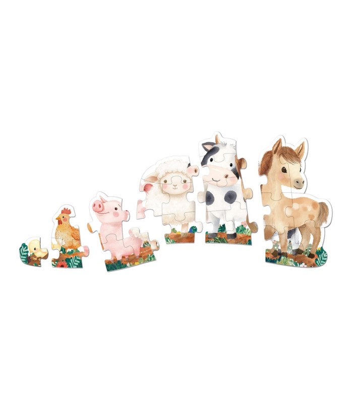 PUZZLE PROGRESIVO ANIMALES GRANJA
