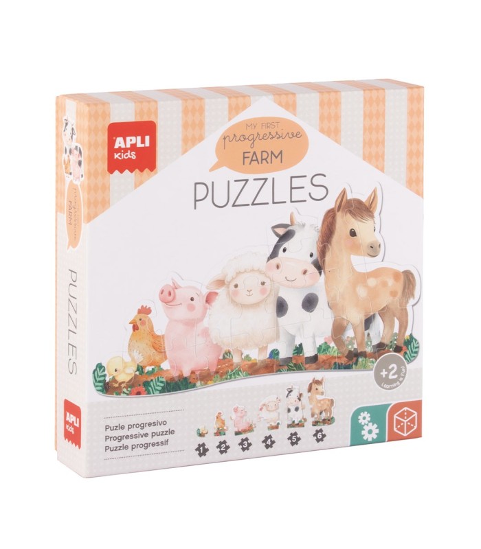 PUZZLE PROGRESIVO ANIMALES GRANJA