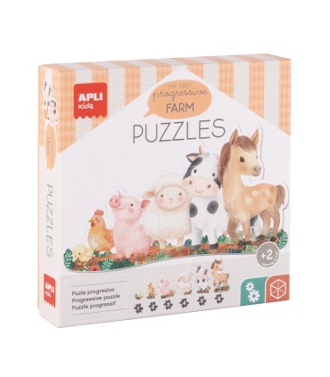PUZZLE PROGRESIVO ANIMALES GRANJA