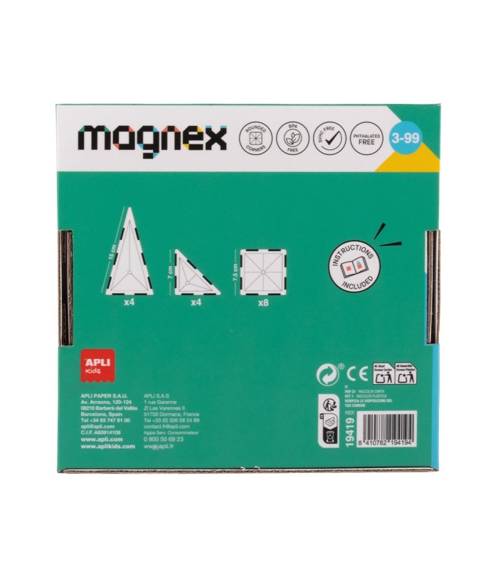 JUEGO MAGNEX 16 PIEZAS APLI
