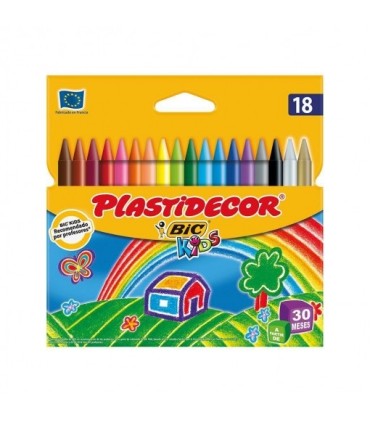 CERAS BIC PLASTIDECOR 18 COLORES