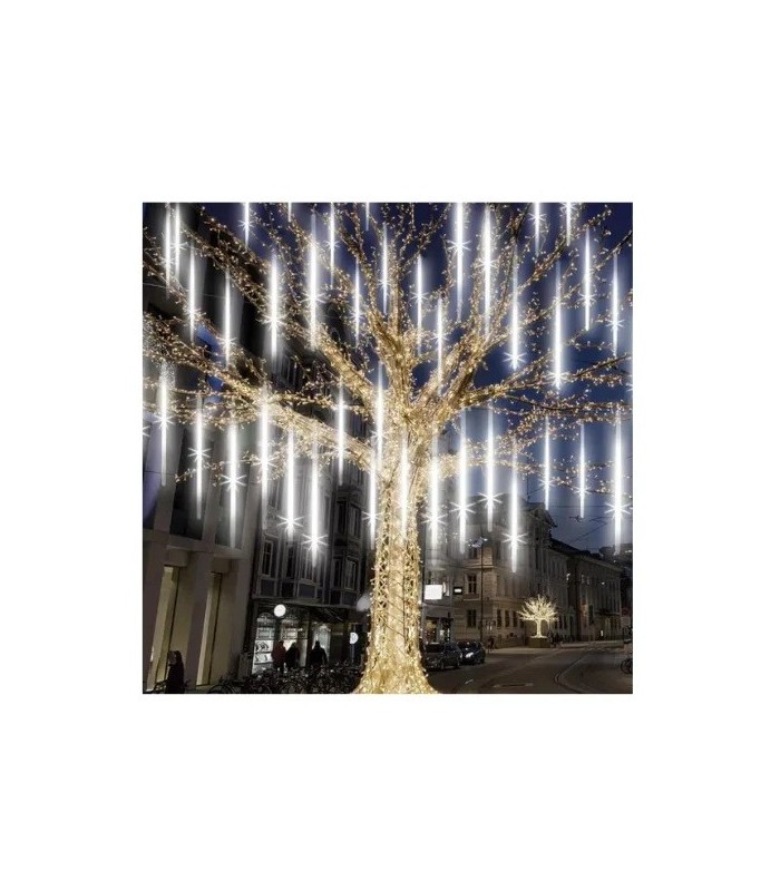 CORTINA LED EFECTO LLUVIA DE METEOROS GSC - LUZ FRIA - 5 METROS - 20 TIRAS