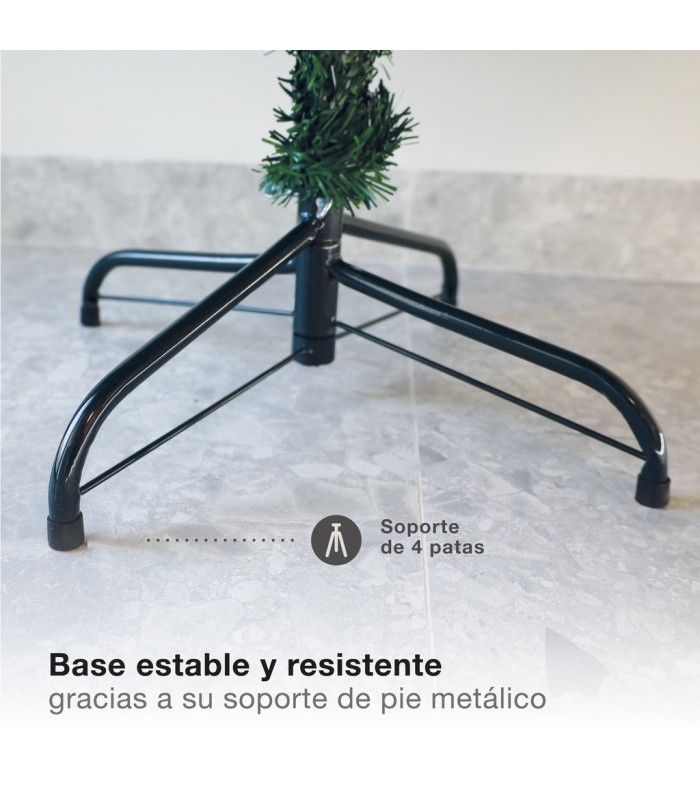 ARBOL DE NAVIDAD ARTIFICIAL EFECTO NIEVE CON ACEBO Y PIÑAS HAUR GSC 1 8 METROS 494 RAMAS