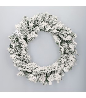 CORONA DE NAVIDAD NEVADA KIAK GSC Ø50cm 80 RAMAS