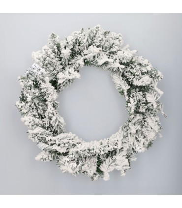 CORONA DE NAVIDAD NEVADA KIAK GSC Ø50cm 80 RAMAS