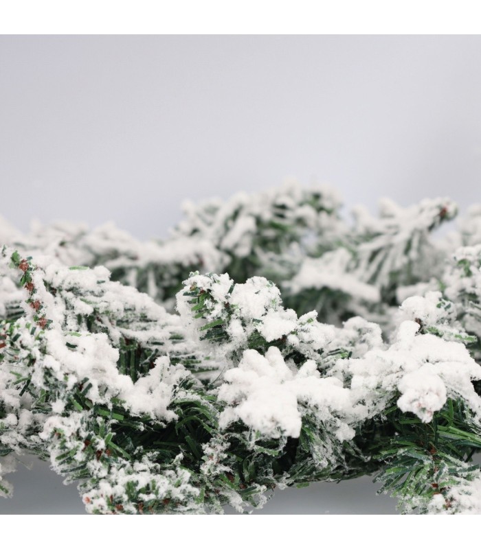 CORONA DE NAVIDAD NEVADA KIAK GSC Ø50cm 80 RAMAS