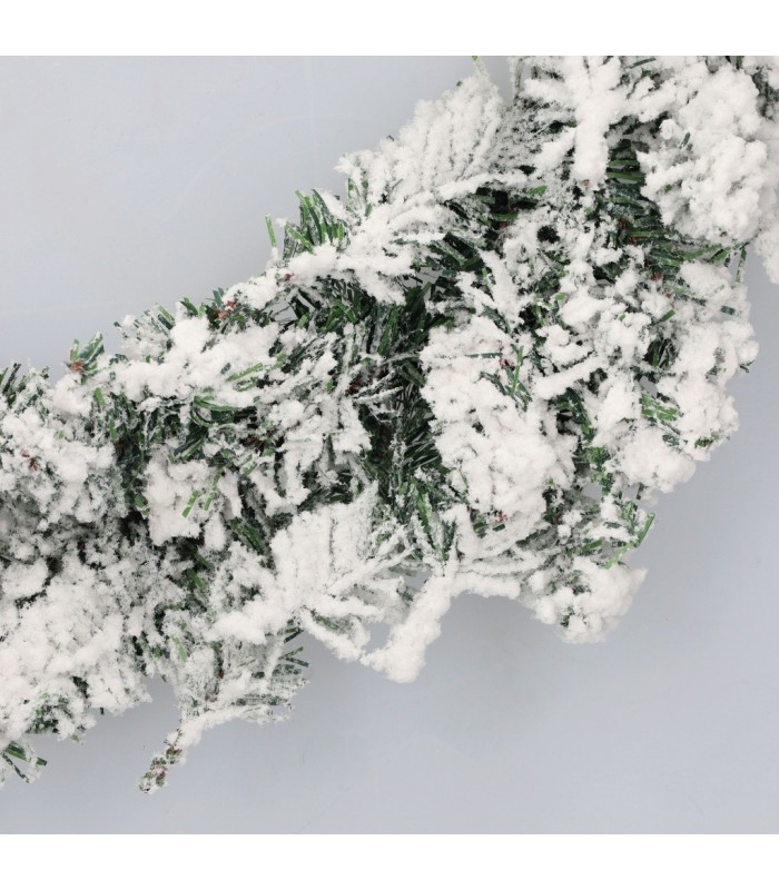 CORONA DE NAVIDAD NEVADA KIAK GSC Ø50cm 80 RAMAS