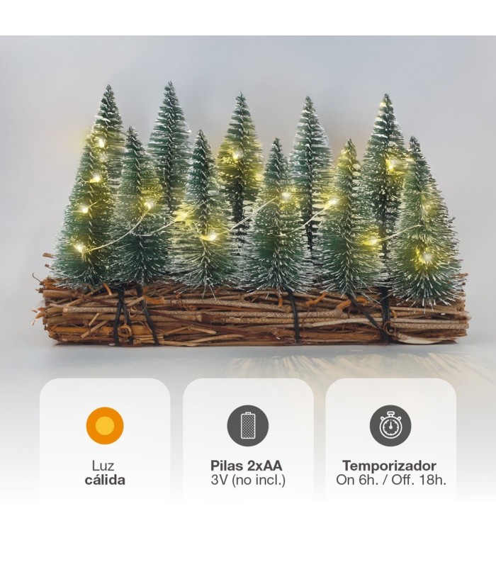 BOSQUE ARBOLES DE NAVIDAD LED KUNER GSC - LUZ CALIDA