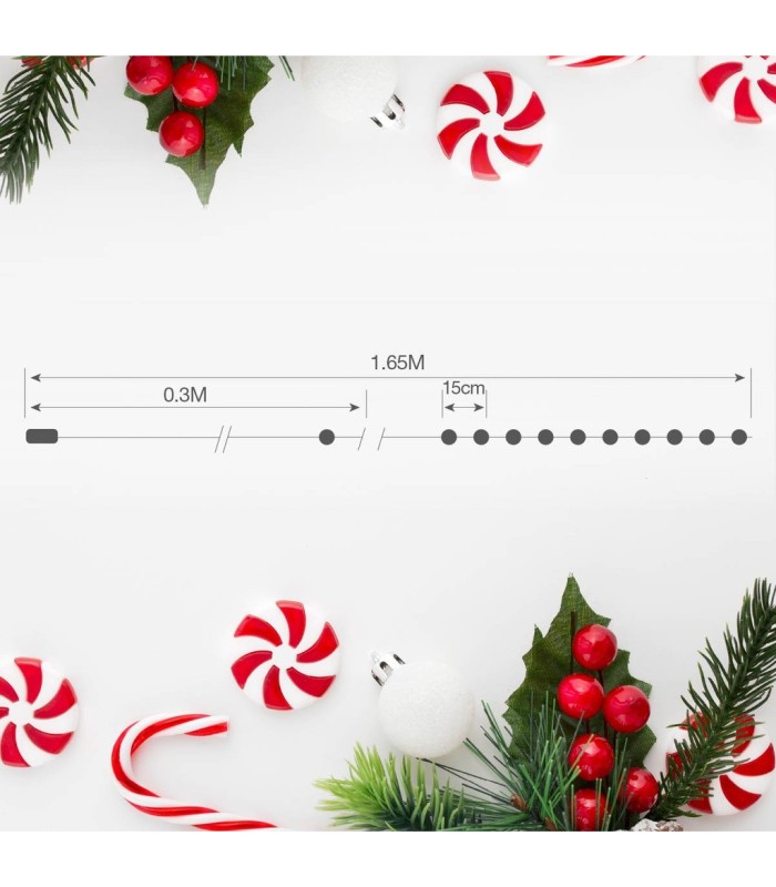 GUIRNALDA LED PAPA NOEL GSC 1 35 METROS - LUZ CALIDA - FUNCIONA A PILAS