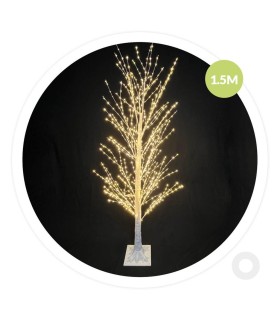 ARBOL DECORATIVO LED SIRKA GSC BLANCO 1 5 METROS - LUZ CALIDA - FUNCIONA A LUZ