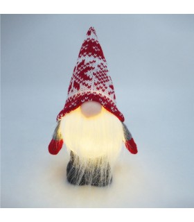 GNOMO DE NAVIDAD LED DE PIE SICCO 16cm GSC ROJO Y BLANCO