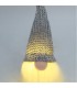 GNOMO DE NAVIDAD LED COLGANTE GELBIN 26cm GSC GRIS