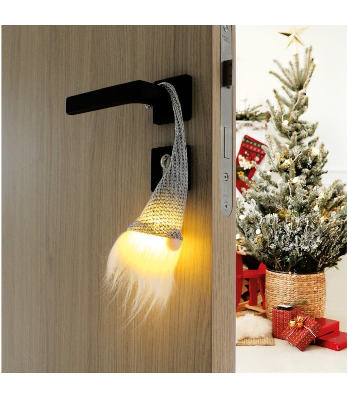 GNOMO DE NAVIDAD LED COLGANTE GELBIN 26cm GSC GRIS