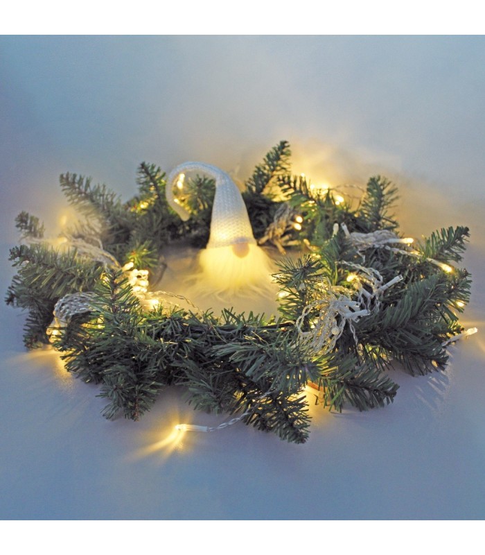 GNOMO DE NAVIDAD LED COLGANTE GELBIN 26cm GSC GRIS