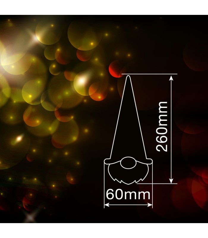 GNOMO DE NAVIDAD LED COLGANTE GELBIN 26cm GSC GRIS