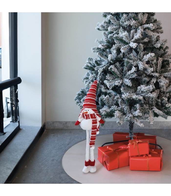 MUÑECO DE NIEVE DE PIE EIRA GSC 64-94cm ROJO Y BLANCO