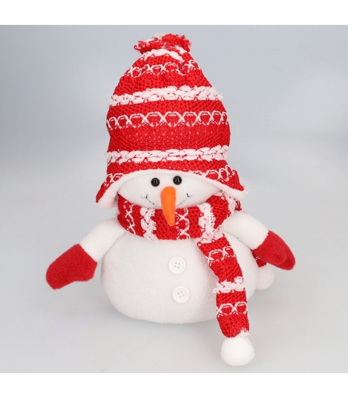 MUÑECO DE NIEVE BEIRA GSC 25cm ROJO Y BLANCO