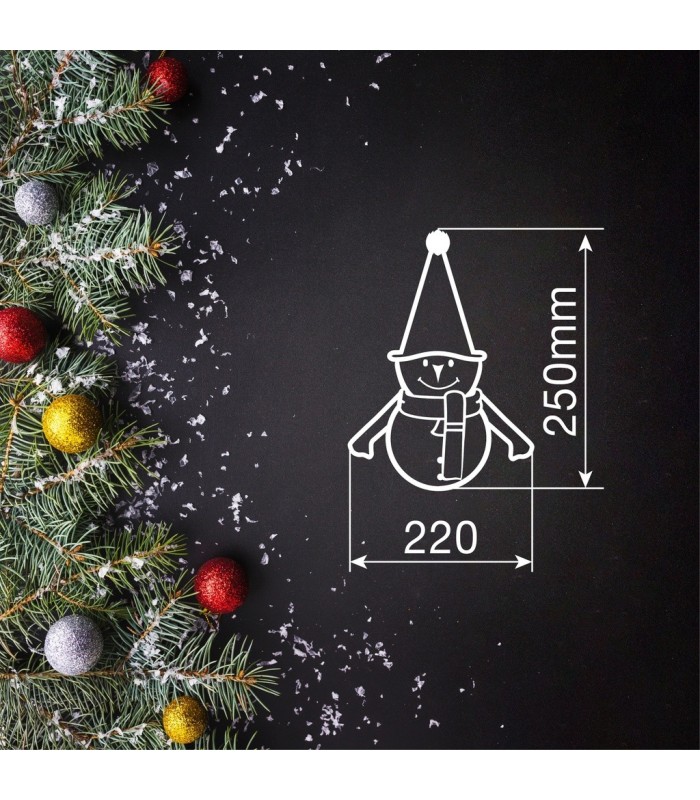 MUÑECO DE NIEVE BEIRA GSC 25cm ROJO Y BLANCO