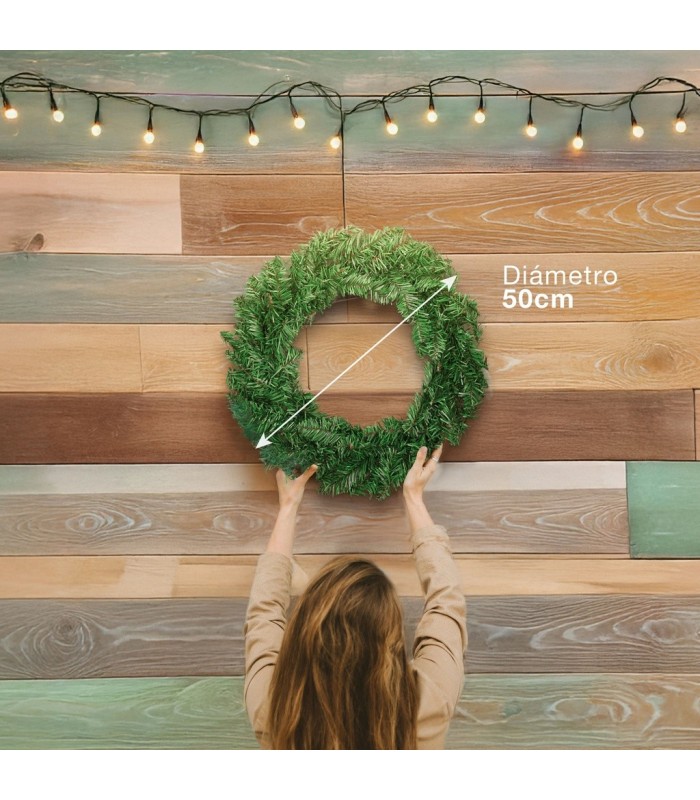 CORONA DE NAVIDAD MUBI GSC Ø50cm 80 RAMAS